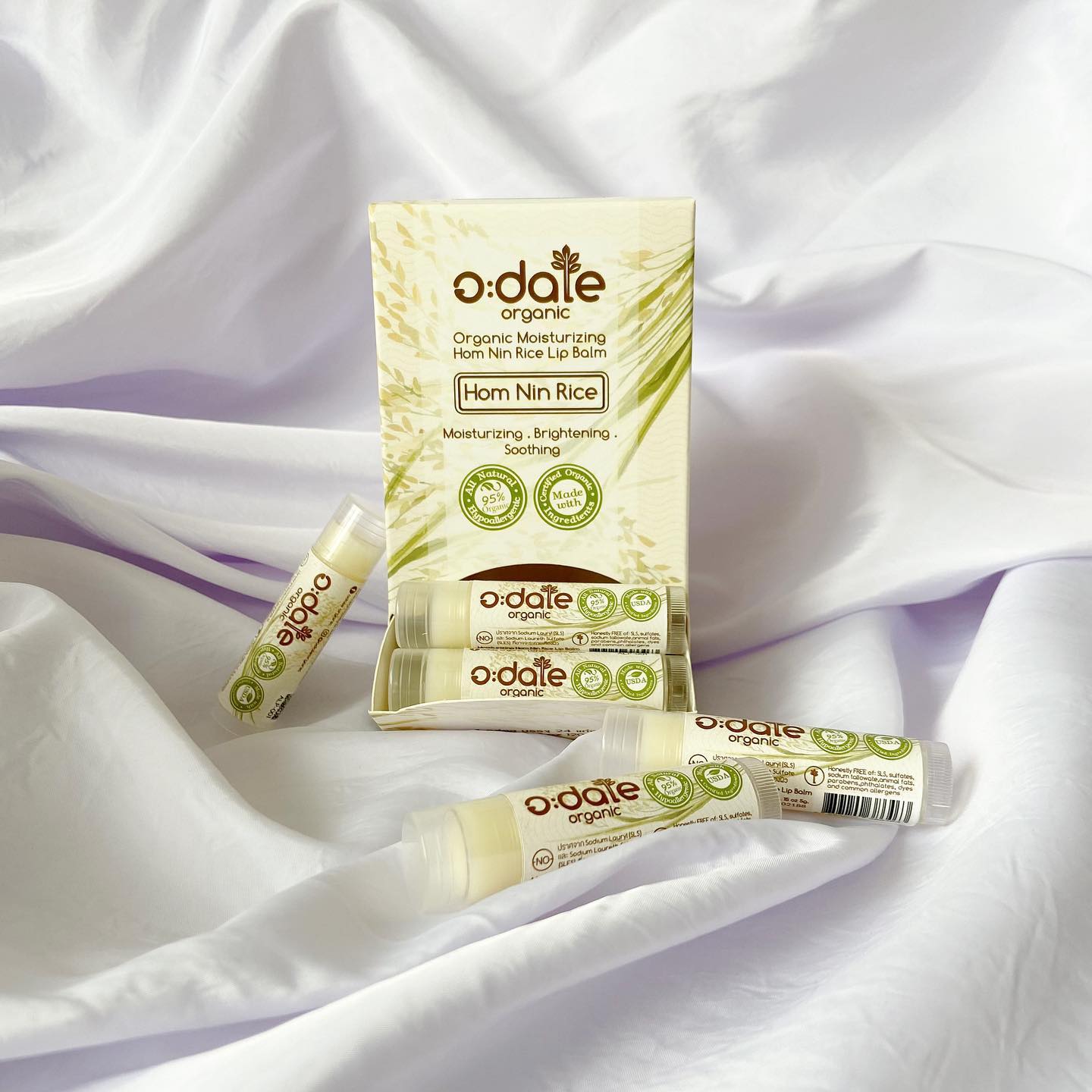 adale organic hom nin rice lip balm 5 g